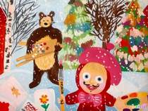 из м/ф Маша и медведь(детские песни) - Картина маслом