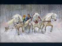 новый год Детские песни (минус) - Три белых коня